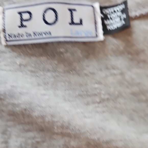 POL Gray V-Neck T-Shirt with Eagle Graphic, SZ L, NWOT! - Picture 4 of 5